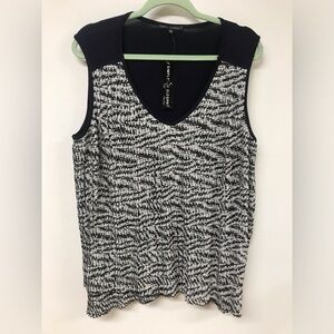 Plus Size Women Sleeveless V-Neck Casual Blouse Tee T Shirt Top Black Navy